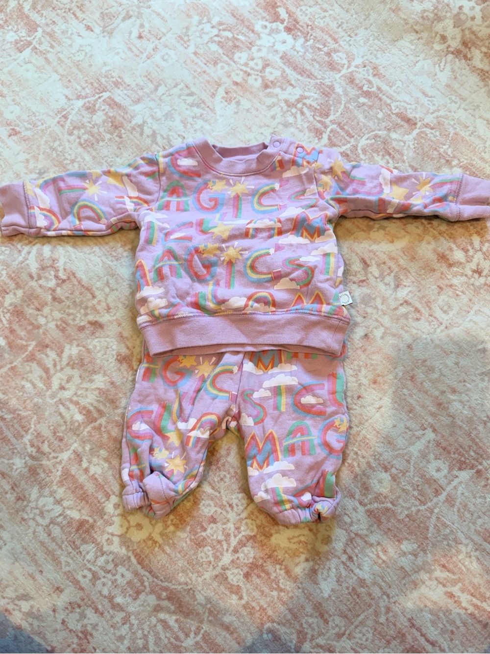 Stella McCartney Lavender Pink Infant Sweatsuit Sz 6m